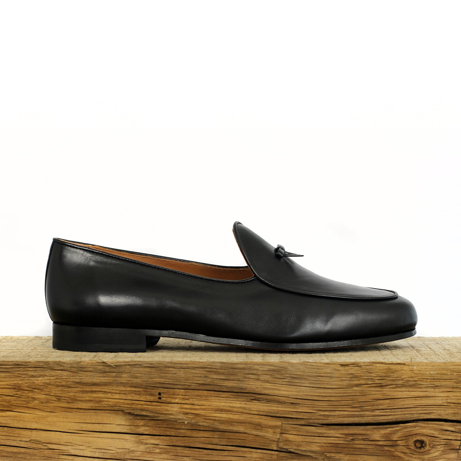 BOMBEROS Mens Black Santander Gran Belgian Loafers 1