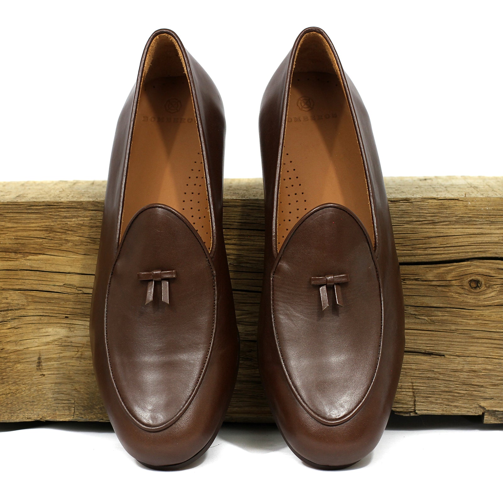 BOMBEROS Mens Brown Santander Gran Belgian Loafers 1